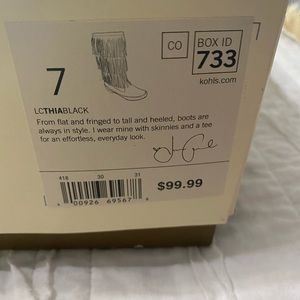 Lauren Conrad fringe black boots